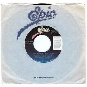 Luther Vandross 45 RPM - She Won't Talk To Me / Instrumental - Epic VG Soul '88